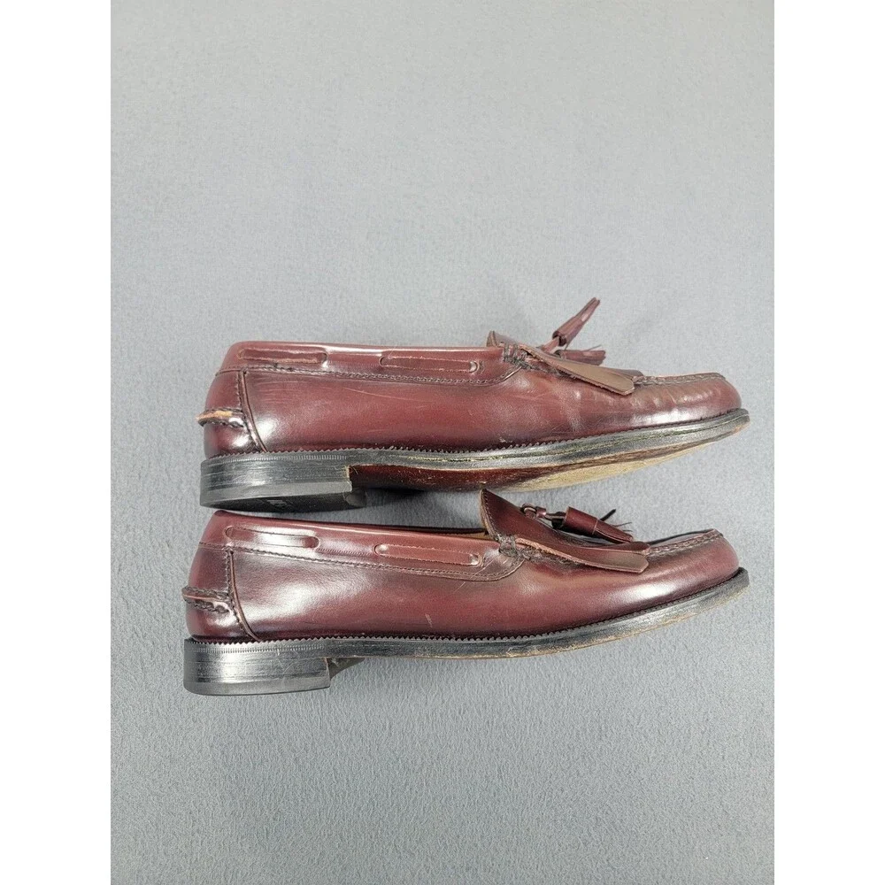 Florsheim Shoes Mens Size 9.5 D Burgundy Leather Tassel Loafers Dress‎ Classic